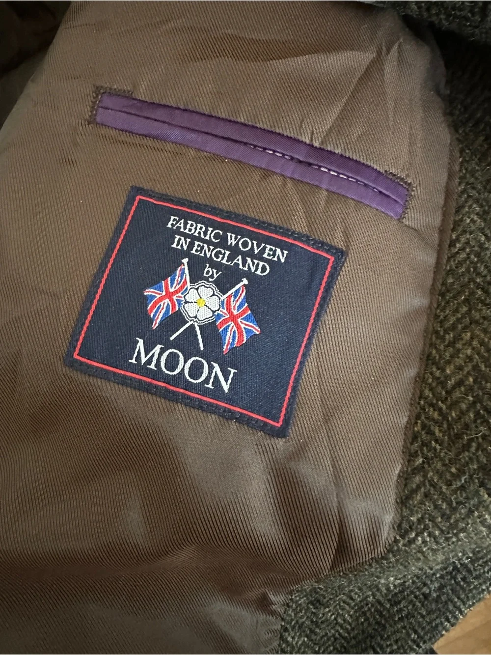 Tailorbyrd Olive Brown Herringbone Sport Coat Dark Academia by Moon